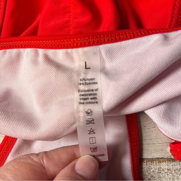Suvimuga Classic String Bikini 2 Pc Swimsuit Womens Size Large Red NWT - Picture 13 of 14